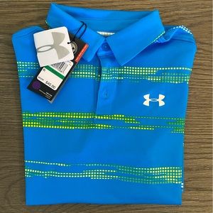 Under Armour, Youth L, blue golf polo. NWT.